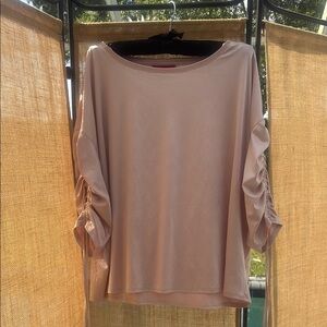 Jennifer Lopez Pink Ruched Blouse Relaxed Style